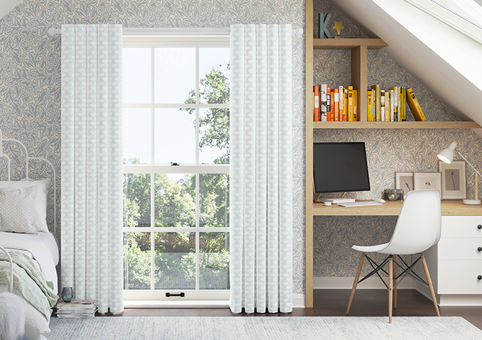 Whaling Around, Aqua - Made to Measure Curtains - Image 3